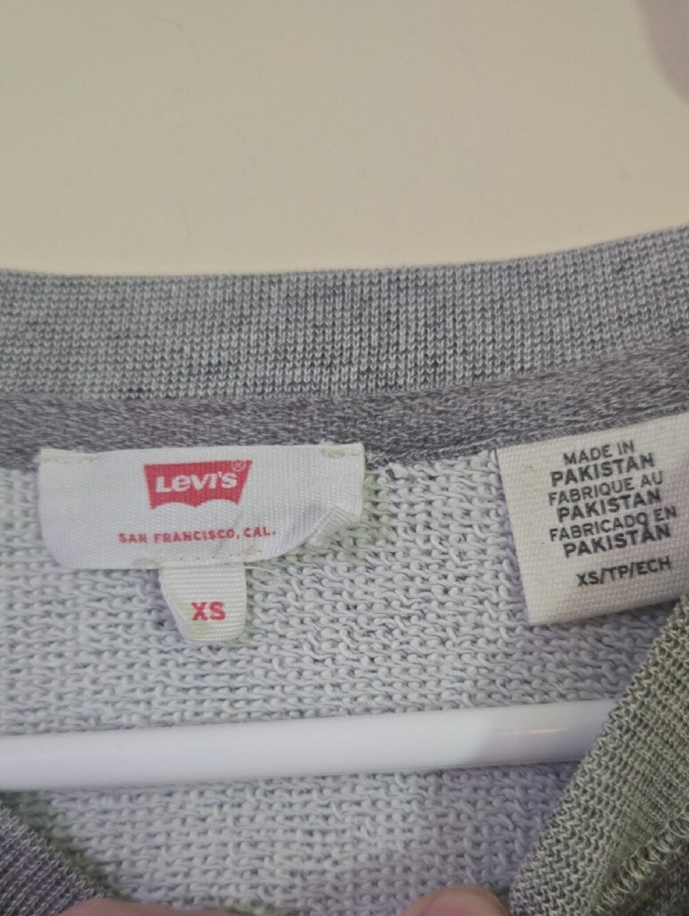 Levi's Heather Gray Scoopneck Crew Sweater - Picture 2 of 4